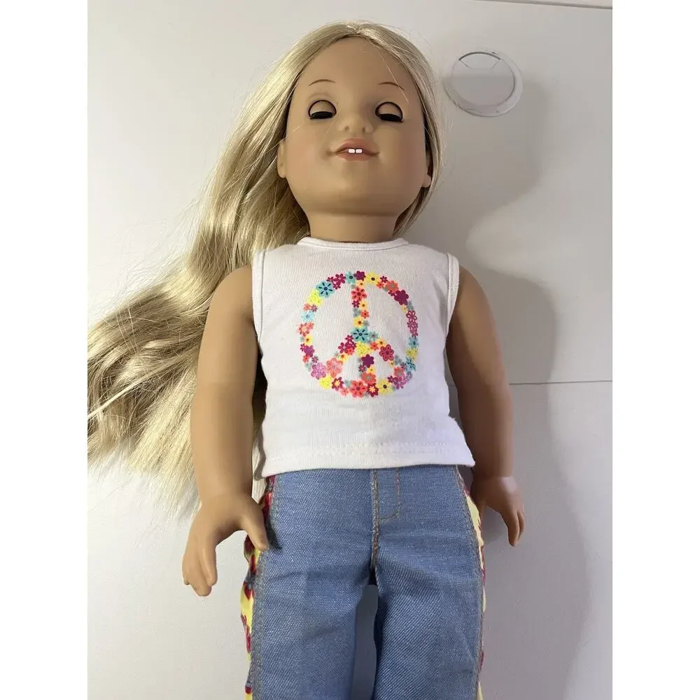 American Girl Retired Julie Albright Doll In Box EUC! Hippie Flower Child Boho